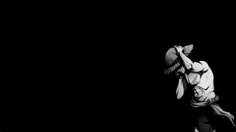 Luffy One Piece Black Wallpaper Santinime