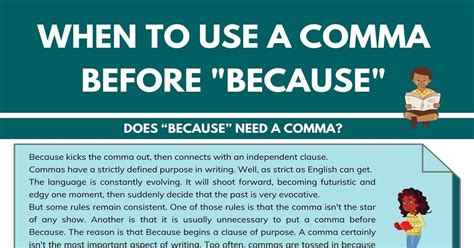 Comma Before "Because" | When to Use A Comma Before BECAUSE • 7ESL