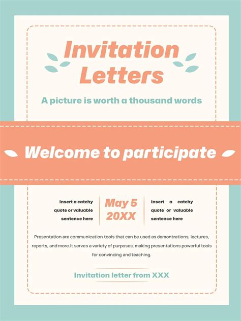 Word Of Green Orange Invitation Lettersdocx Wps Free Templates