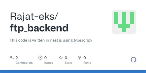 GitHub Rajat Eks Ftp Backend This Code Is Written In Nest Js Using