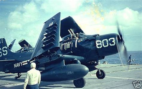 Color Photo Korean War A 1 Skyraider Mission Markings Us Navy Korea Ebay