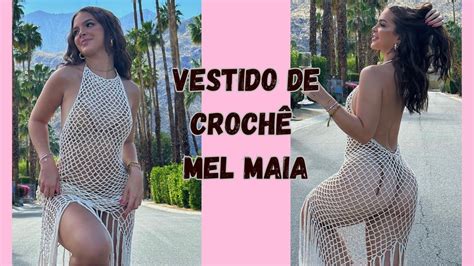 Vestido De Croch Mel Maia Saida De Praia Vers O Canhoto Parte