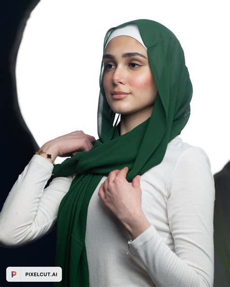 Premium Chiffon Hijab Green Le Voile Americas