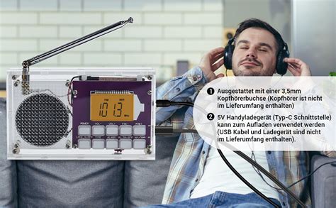 Dongker Drahtloser Fm Radio Bausatz Mit Uhr Und Memory Funktion