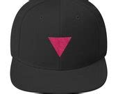 Queer Hat Gay Pride Hat Pink Triangle Embroidered Snapback Etsy