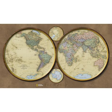 National Geographic Maps World Hemispheres Wall Map And Reviews Wayfair