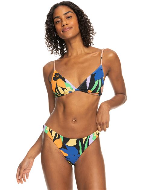 Color Jam Tiki Tri Two Piece Bikini Set For Women Roxy