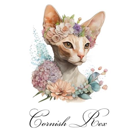 Premium Ai Image Watercolor Illustration Of A Single Cat Breed