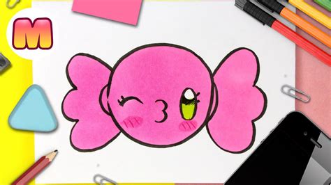 COMO DIBUJAR UN CARAMELO KAWAII Como Dibujar Dulces Kawaii FACIL Y