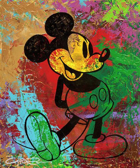 Mickey Mouse Painting by Guy Roames