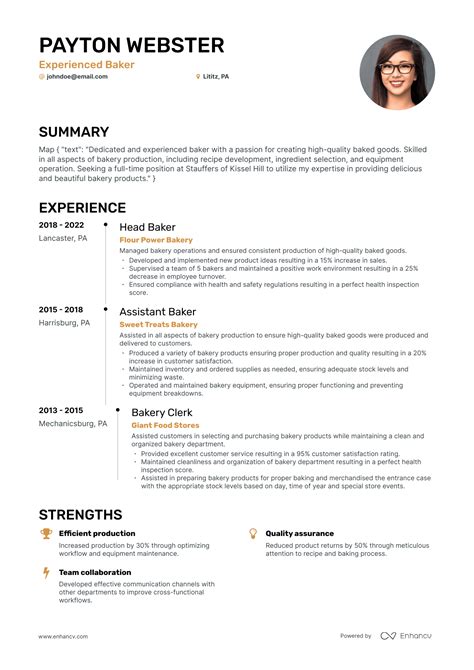 Baker Resume Objective