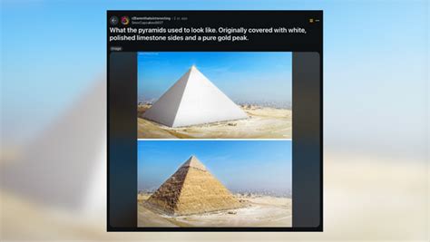 Giza Pyramids Were Originally Coated In White Limestone And Capped In