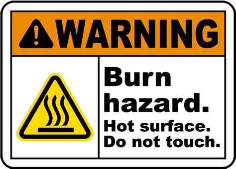 Hot Surface Do Not Touch Sign I5738 By SafetySign