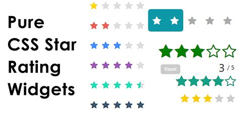 Pure Css Star Rating Widgets By Mie Online Codester