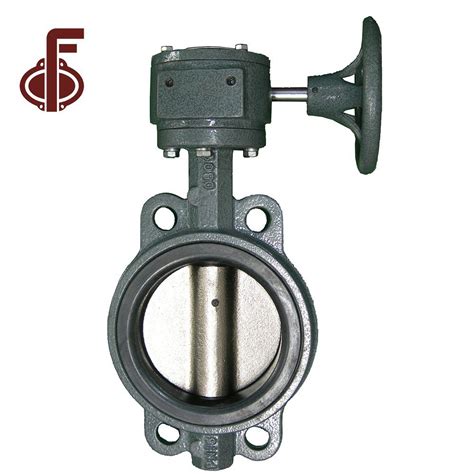 Worm Gear Box Lug Type Wafer Butterfly Valve Rubber Seated Butterfly