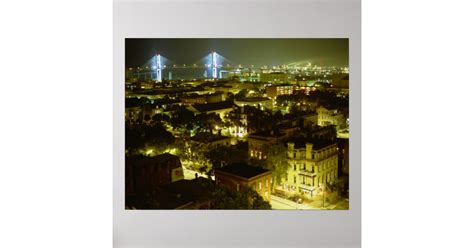 Savannah Georgia Skyline Poster | Zazzle