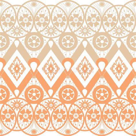 Seamless Geometric Lace Elements Pattern Ornamental Pattern Stock