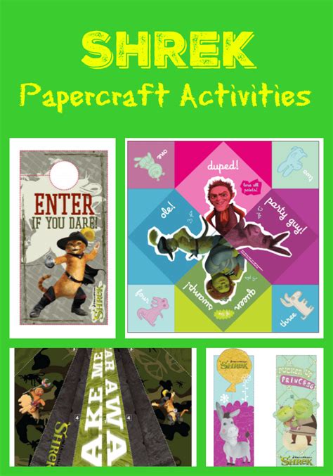 Shrek Papercraft Activities - Jinxy Kids