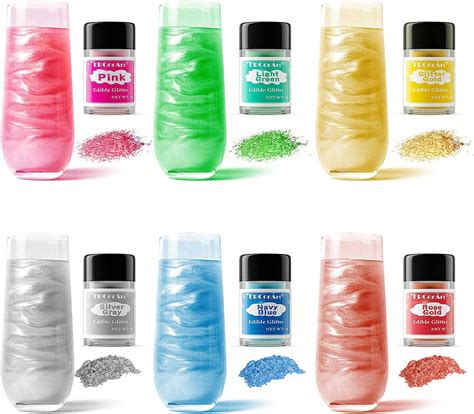 Paillettes Comestibles Set Couleurs Paillette Alimentaire Avec