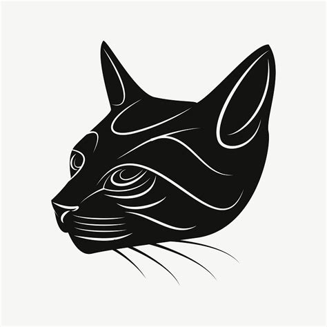 Cat head silhouette clip art | Free PSD - rawpixel