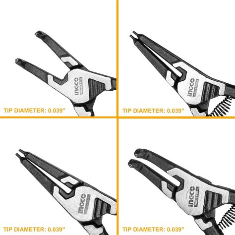 Ingco Juego De Alicates De Anillo A Presi N Juego De Alicates De
