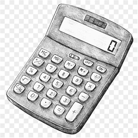 Png Vintage Calculator Drawing Clipart Premium Png Sticker Rawpixel