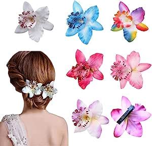 ericotry Lot de 12 pinces à cheveux en forme de fleur d orchidée