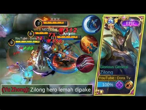 MUSUH SOMBONG HINA ZILONG HERO LEMAH TAPI LIHAT AKHIRNYA BUILD