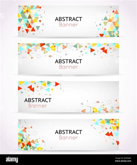 Vector Triangle Polygonal Banners Or Abstract Headers Template