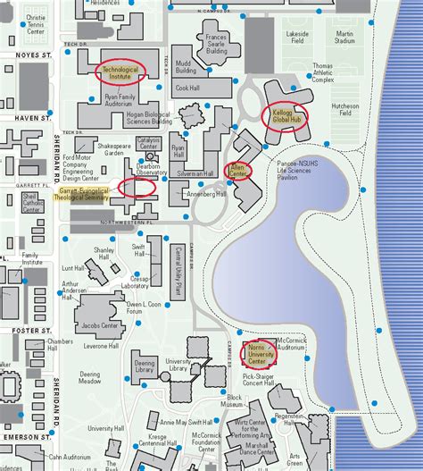 Northwestern University Campus Map - Wynne Karlotte