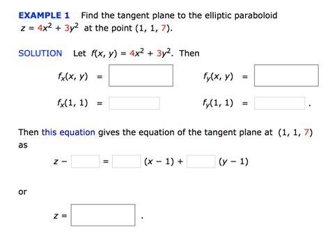 Solved Example 1 Find The Tangent Plane To The Elliptic