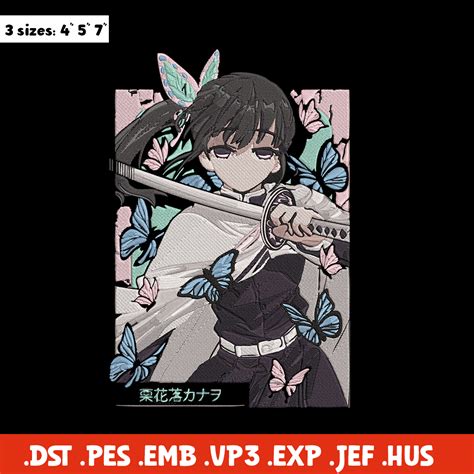 Kanao Poster Embroidery Design Demon Slayer Embroidery Emb Inspire