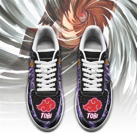 Akatsuki Tobi Air Force Sneakers Custom Naruto Anime Shoes Leather