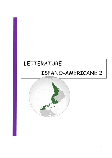 Letterature Ispano Appunti Di Lezione Letterature Ispano Americane