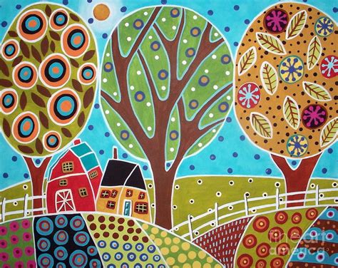 Barn Trees And Garden Painting By Karla Gerard Pixels