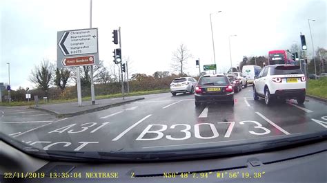 Canford Bottom Roundabout Wimborne Minster Dorset Lane Confusion