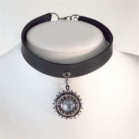 Moon Choker Necklace Gothic Jewelry Twisted Pixies