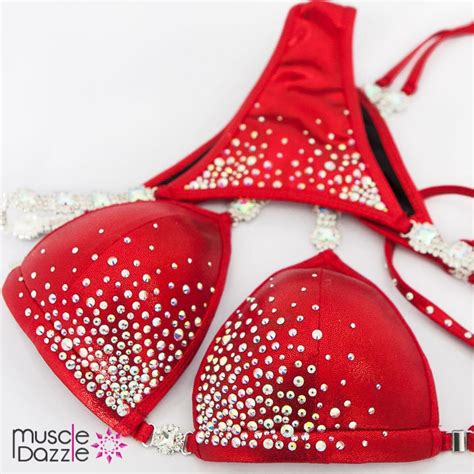 Affordable Red Bikini Competition Suit CB592 Etsy
