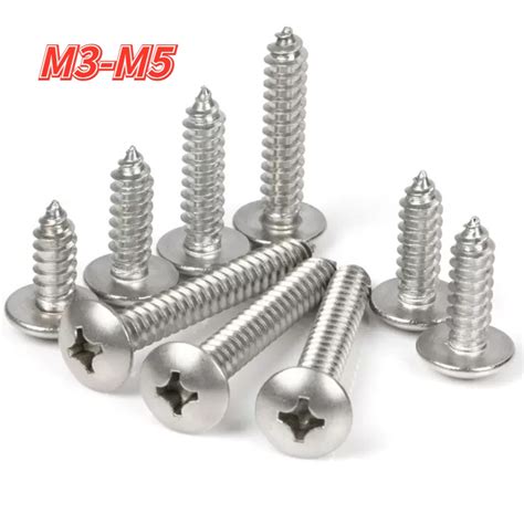 304 Stainless Steel Phillips Large Flat Head Self Tapping Screws