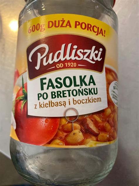 Fasolka po bretońsku z kiełbasą i boczkiem Pudliszki kalorie kJ i