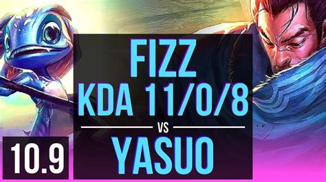 Fizz Vs Yasuo Mid Kda Early Solo Kills Legendary Kr