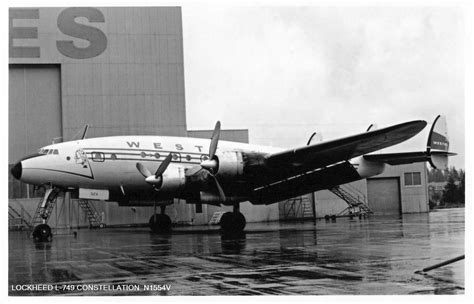 Western Airlines Lockheed L 749a Constellation N1552v Lockheed