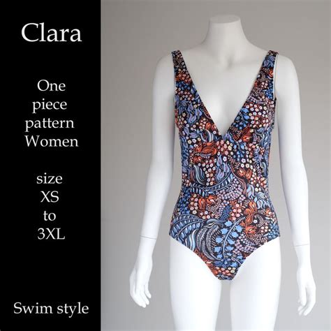 One Piece Clara Sewing Pattern One Piece Swimsuit Pattern Sewing