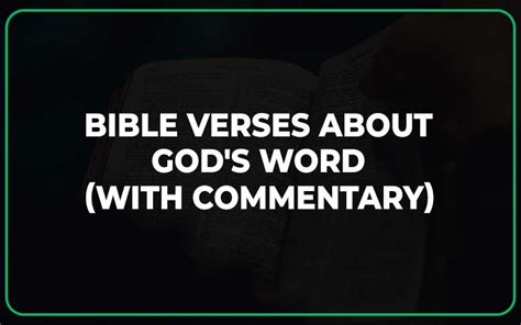 20 Important Bible Verses About Gods Word With Commentary