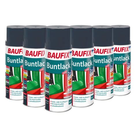 BAUFIX Buntlack Spray 6er Set Anthrazit EBay