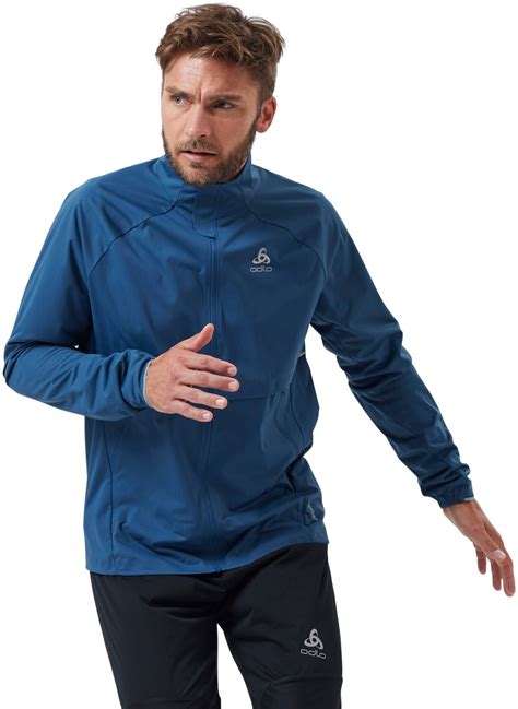 Odlo Men Zeroweight Pro Warm Running Jacket Blue Wing Teal Ab