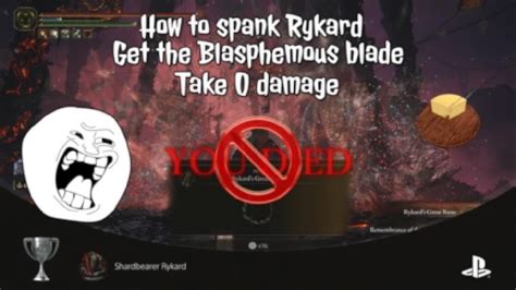 How To Spank Rykard Easy Cheese Method For Blasphemous Blade Youtube