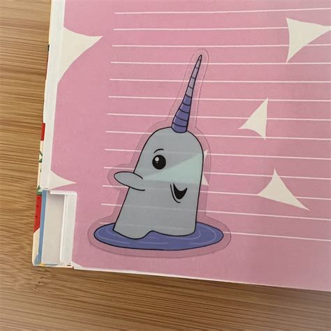 Mr Narwhal Vinyl Sticker Etsy