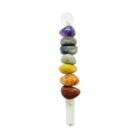 Sacred Essence Seven Chakra 13cm Crystal Healing Stick Wand Crystals