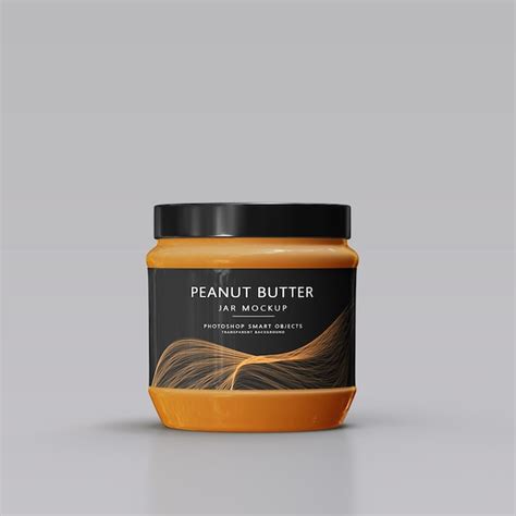 Premium Psd Glass Jar Label Mockup Color Changable